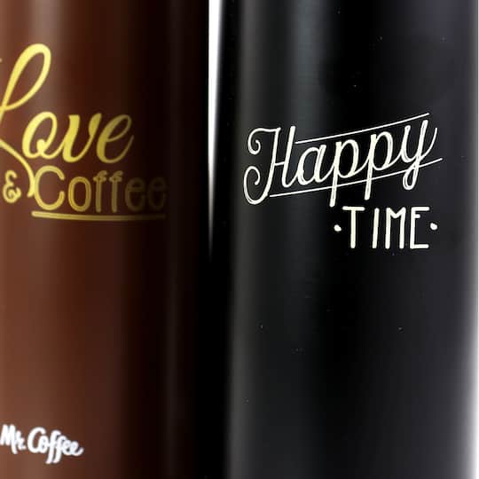 Mr. Coffee Luster Javelin 16oz. Stainless Steel Thermal Travel Bottle Set
